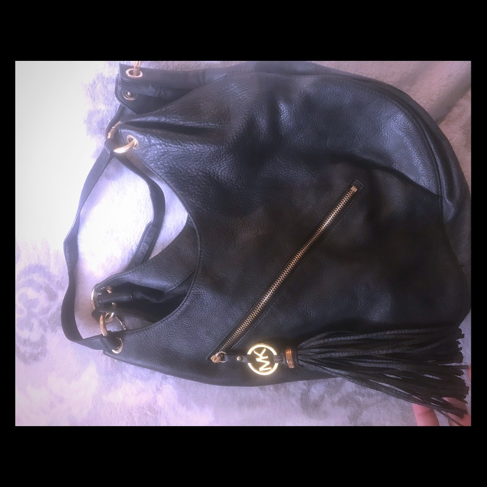 Black leather Mk tote